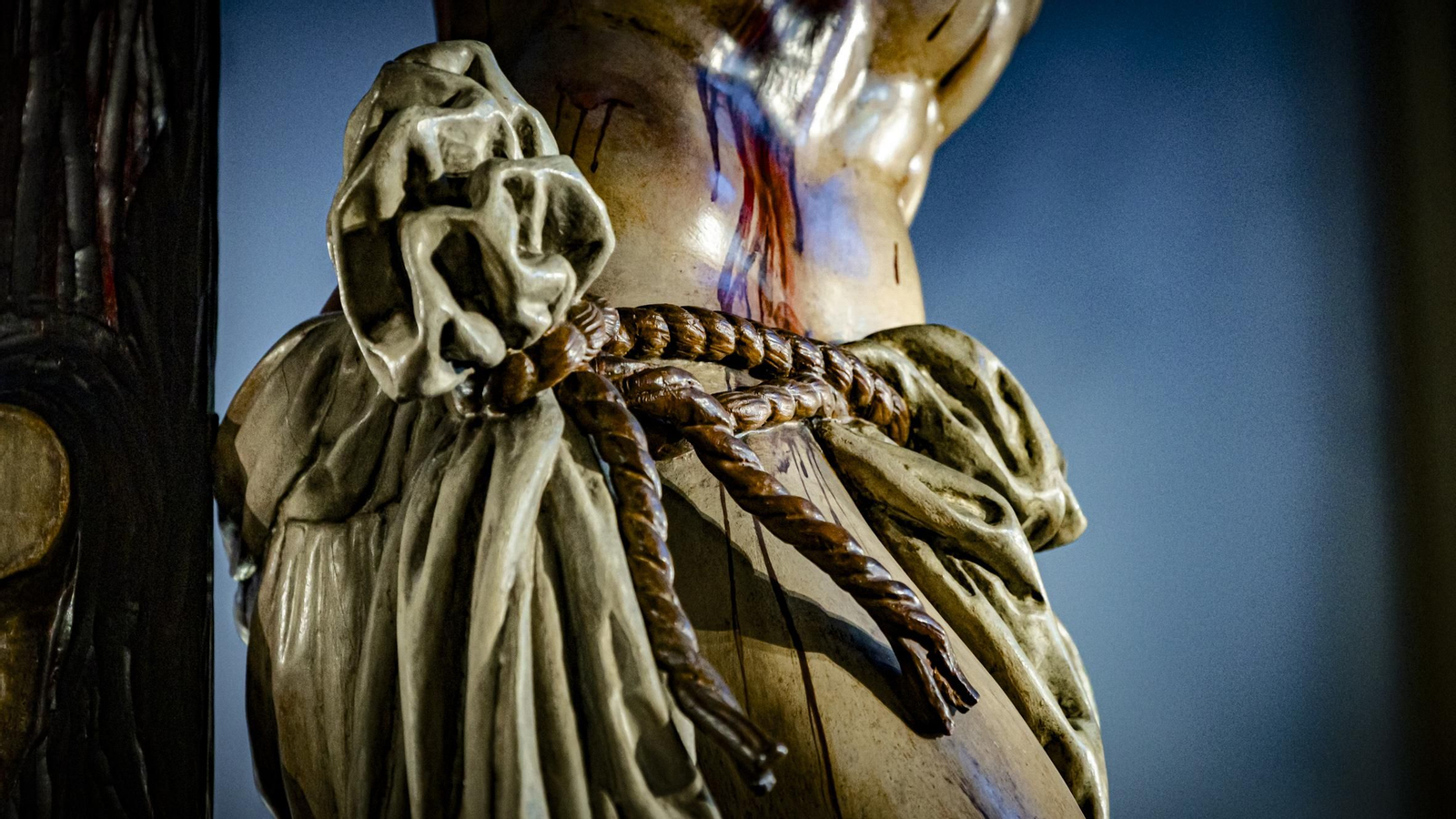 Las imágenes del Cristo de la Misericordia de la cofradía de La Palma después de su restauración