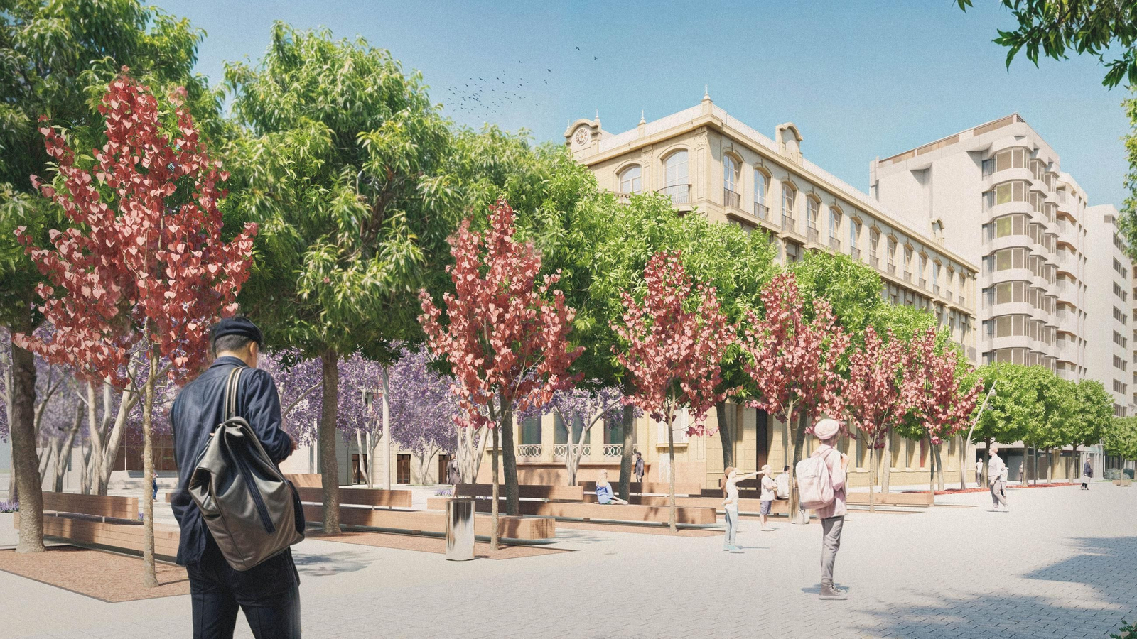 Presentada la peatonalización del Paseo de Almería, en imágenes