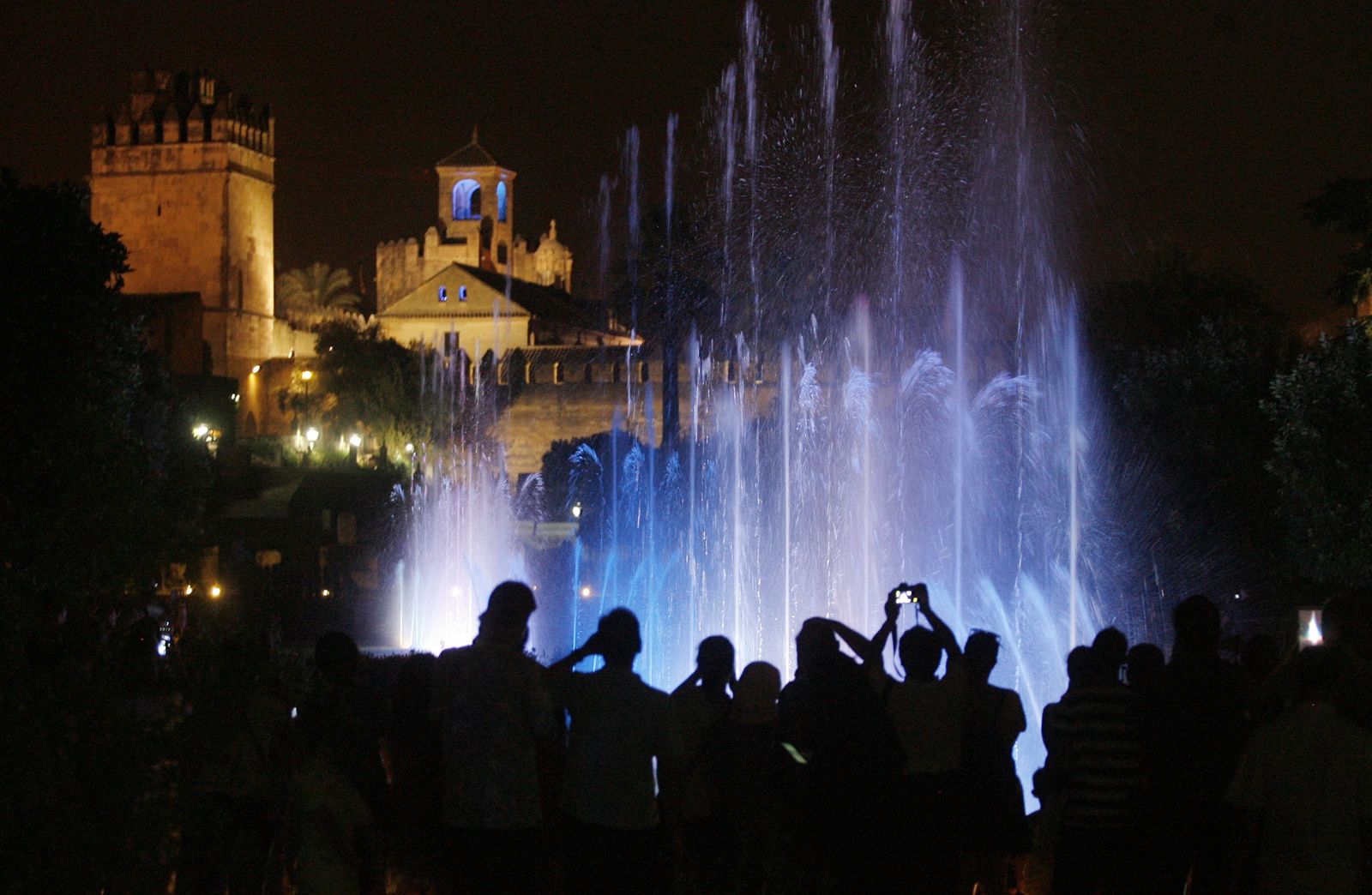 Espectáculo nocturno del Alcázar de los Reyes Cristianos.