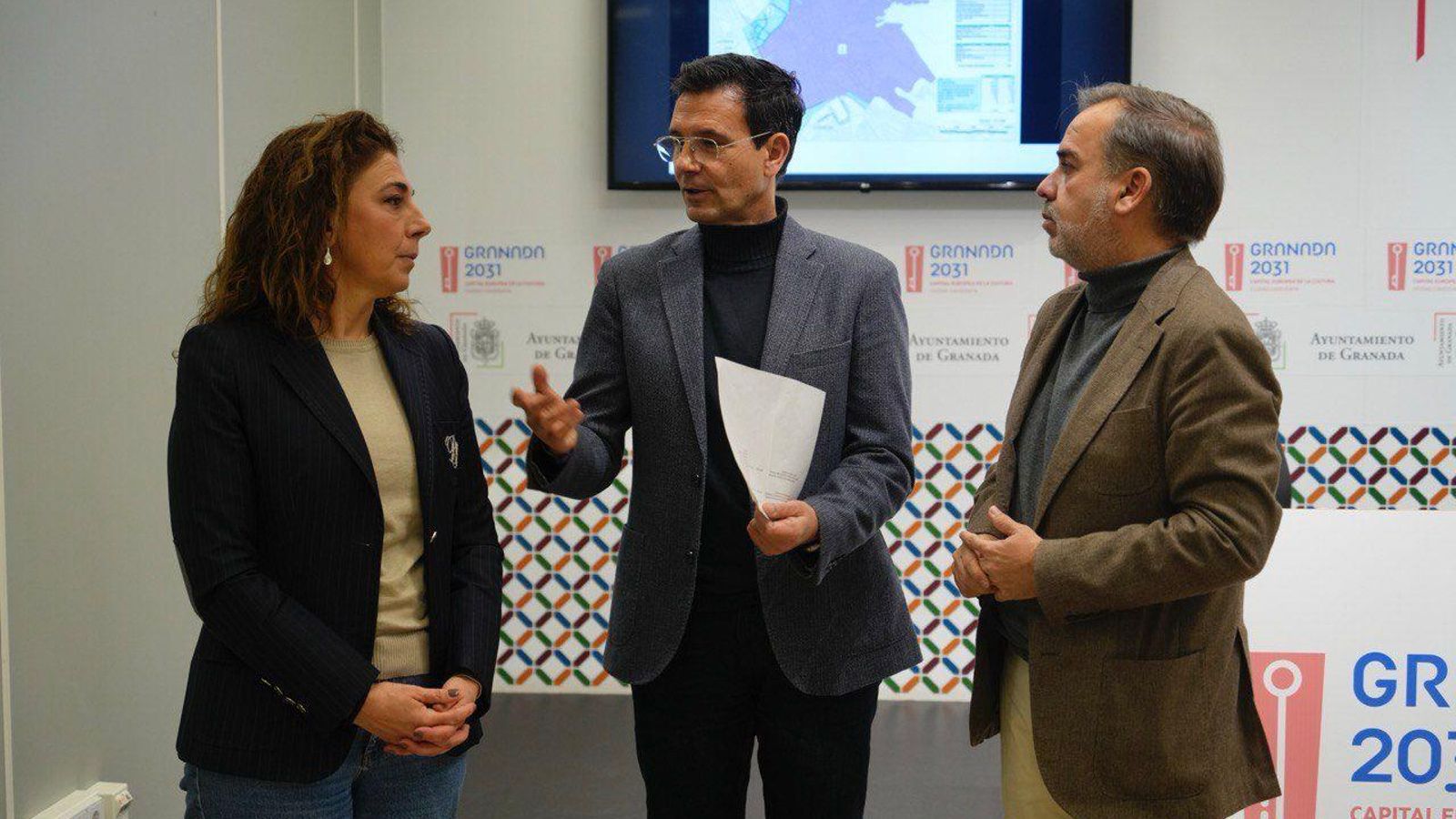 Los concejales del PSOE de Granada este jueves en rueda de prensa