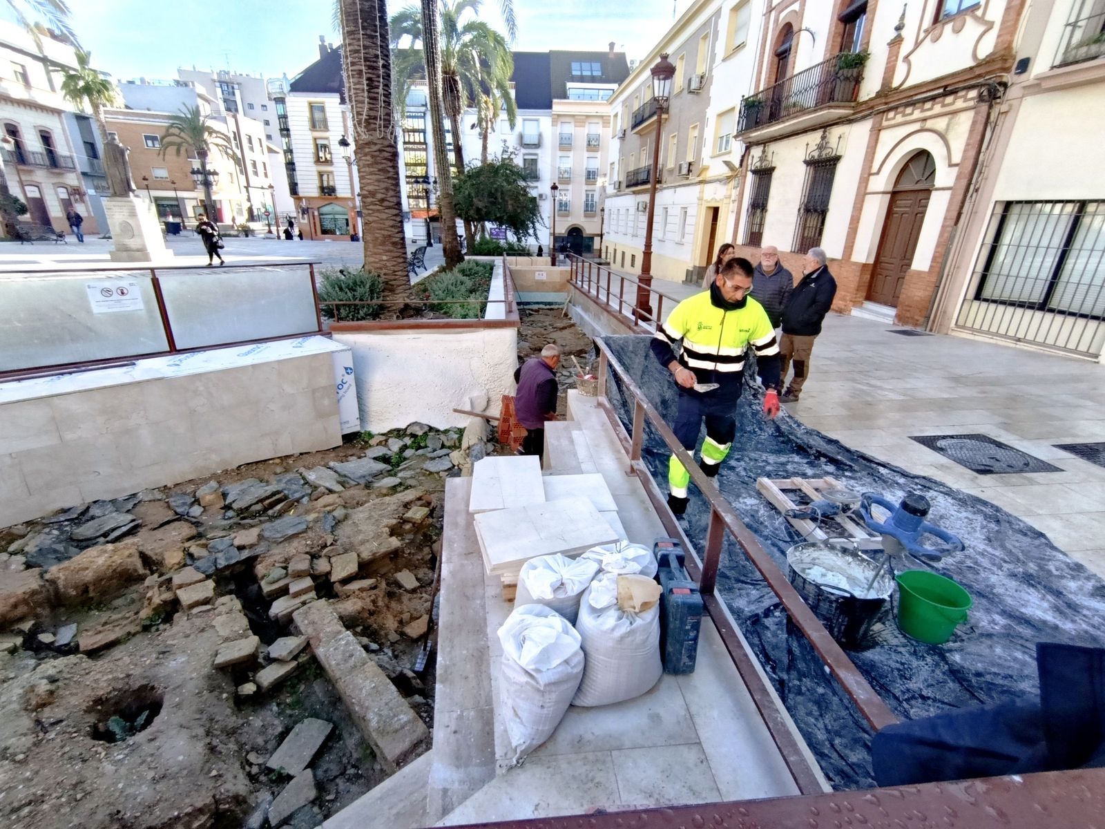 Fotografías de las obras de la puesta en valor de los restos arqueológicos de San Pedro