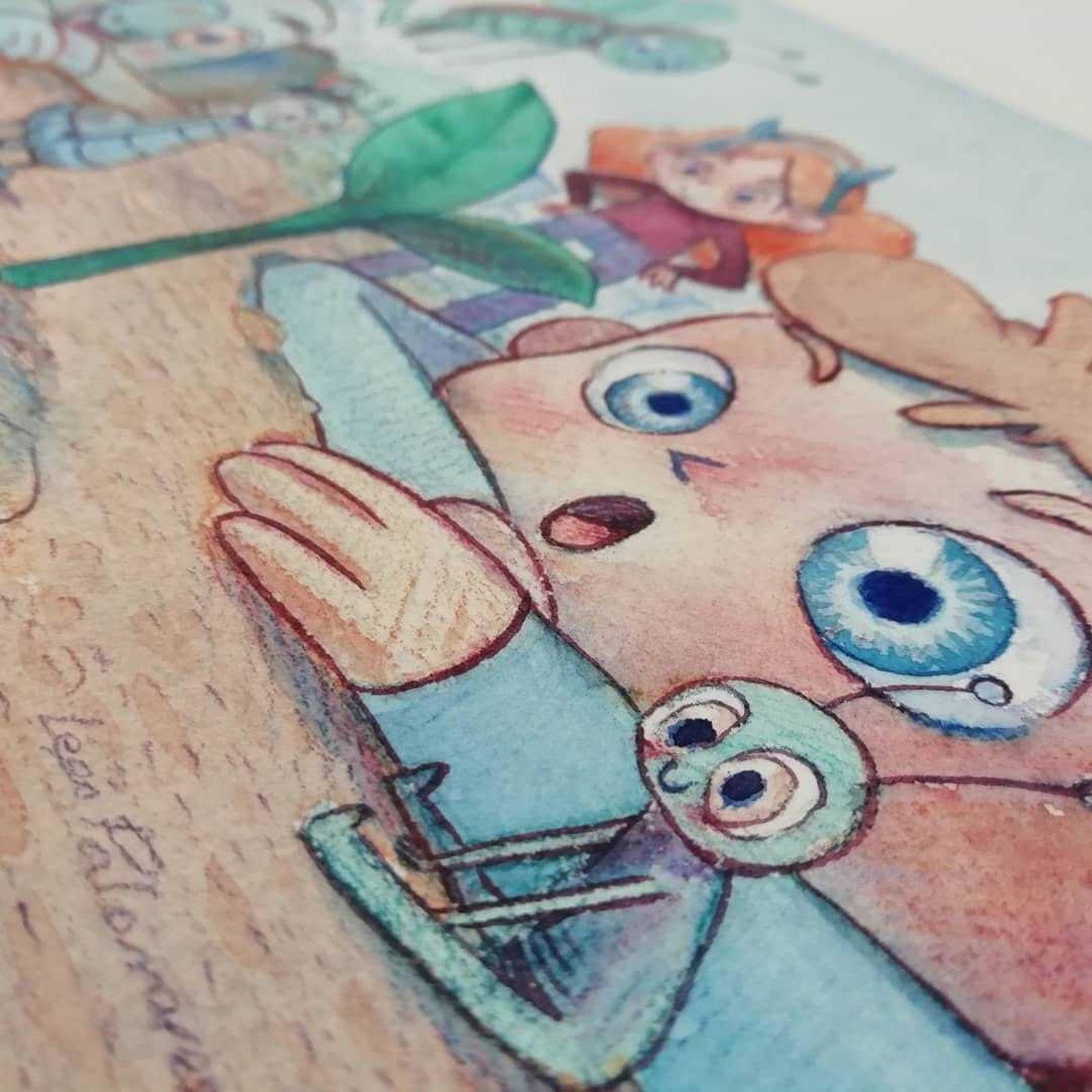 Un dibujo de Chema García sobre la Vega de Granada que se subastó en Covidarte