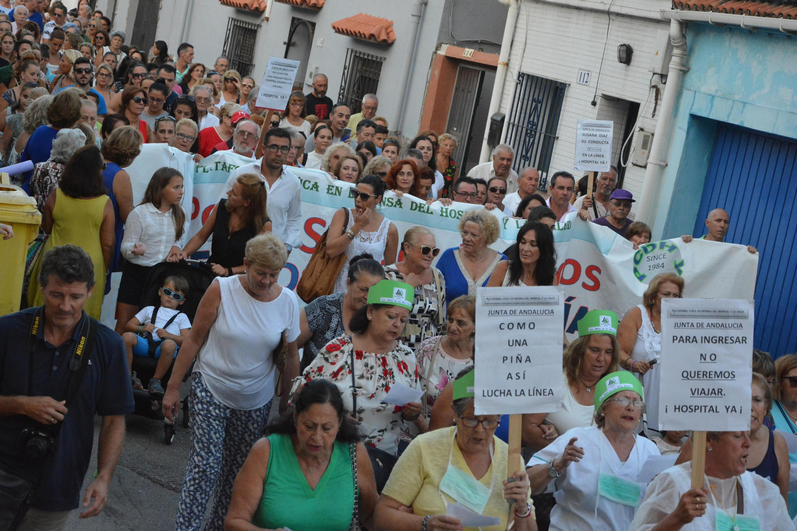 Manifestación por la sanidad pública en La Línea