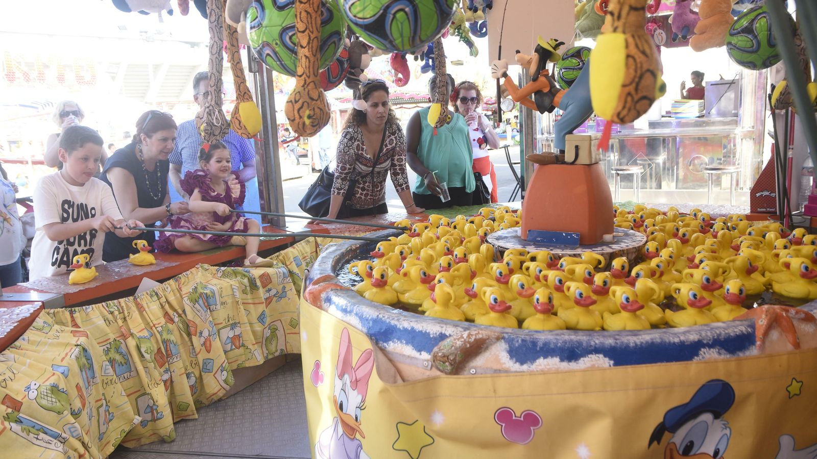Puesto de patos en la Feria.