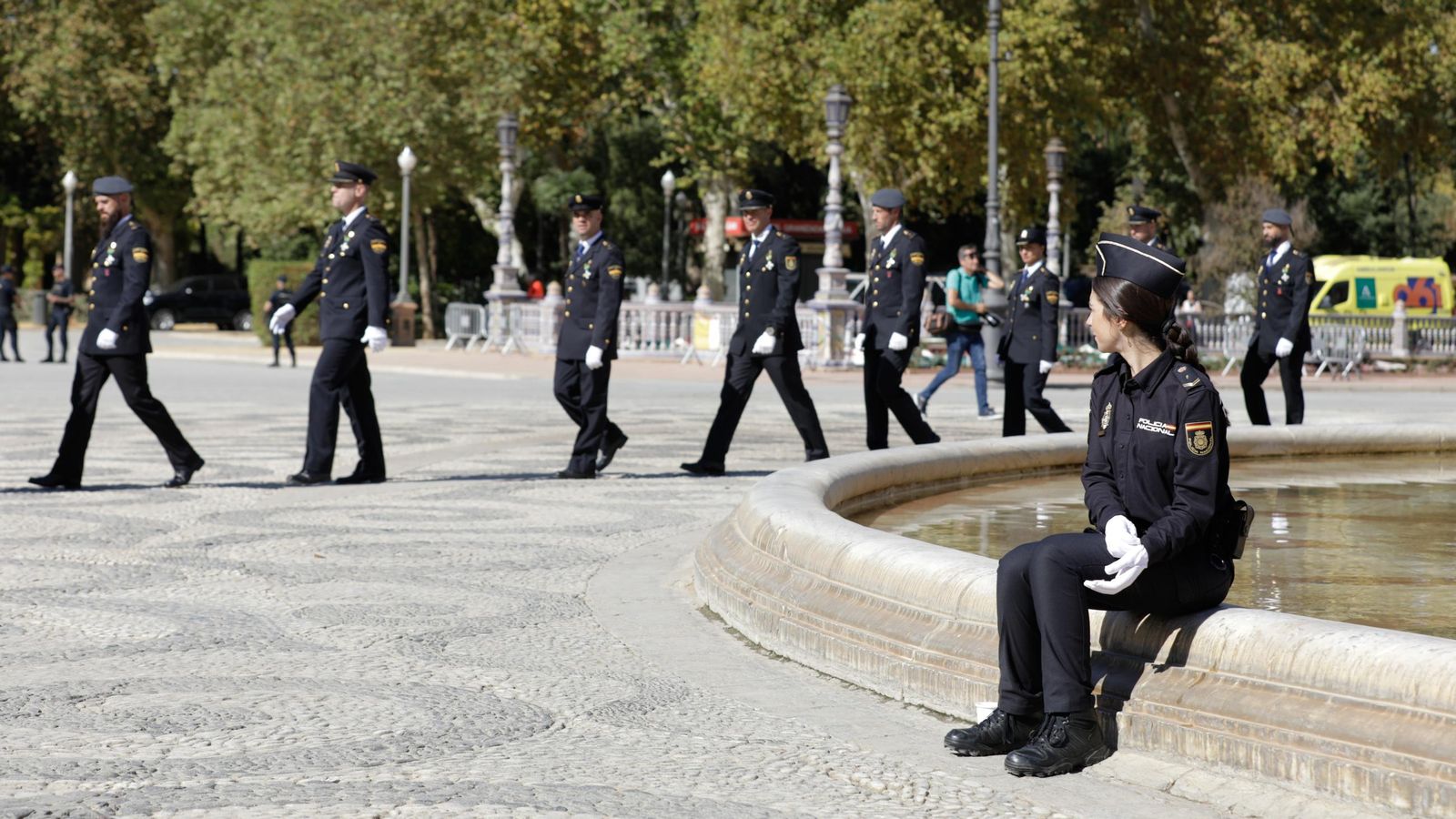 Plaza de España. Día de la Policía Nacional