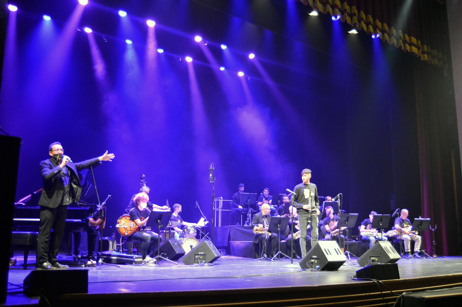 Pablo Mazuecos durante la presentación de una de las actuaciones en el Maestro Padilla.