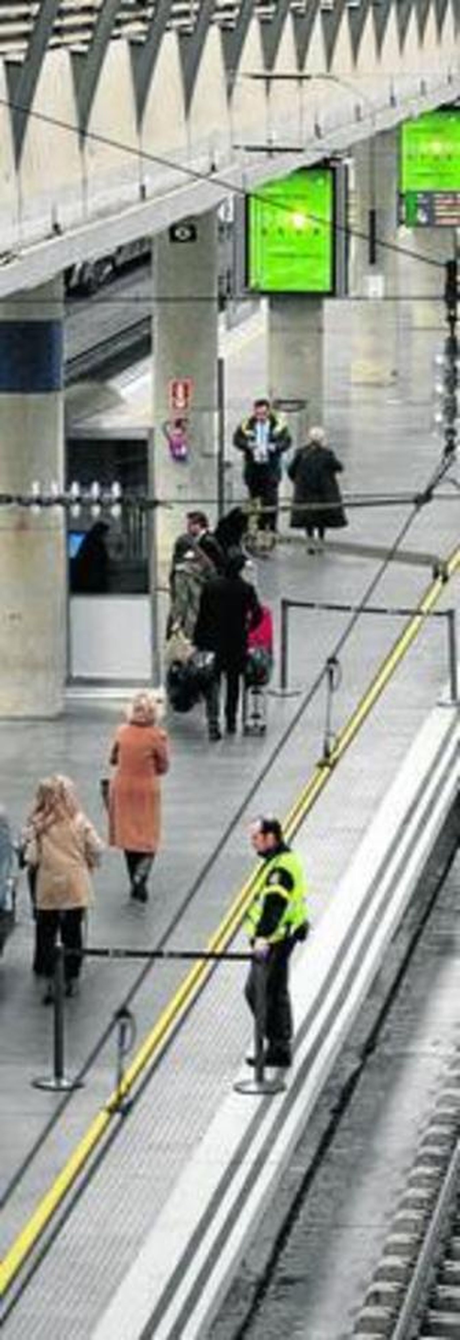 Los andenes del AVE.