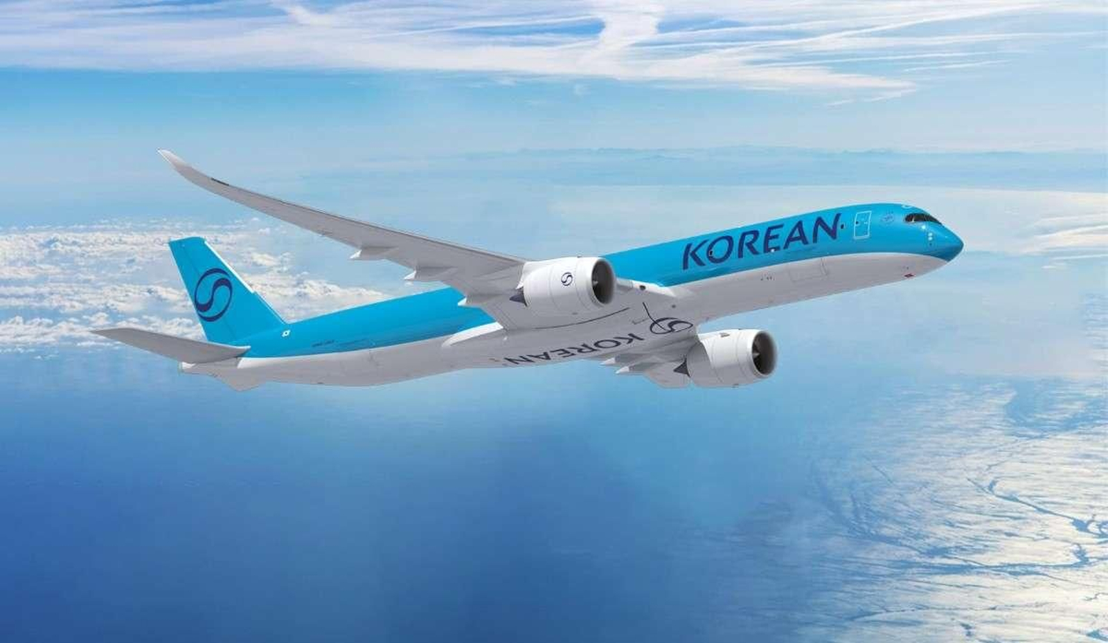 Render del avión A350F de Airbus para Korean Air. Render del avión A350F de Airbus para Korean Air.