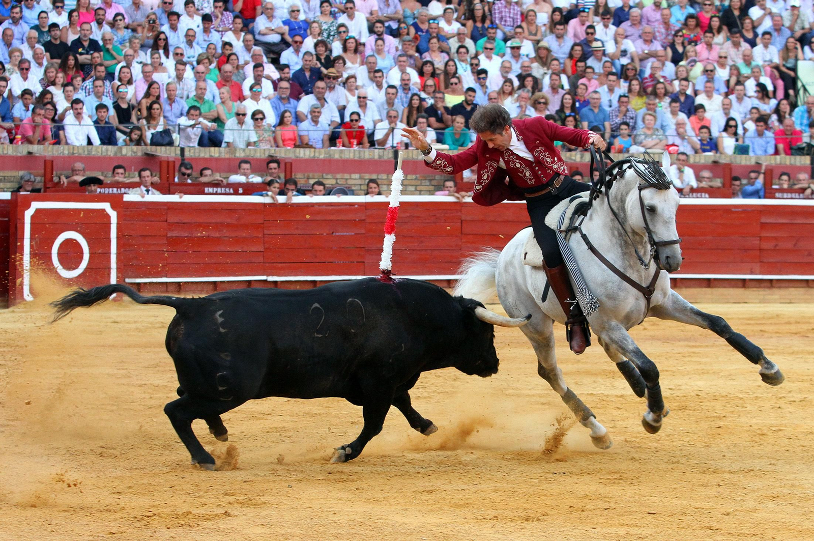 Imágenes de la corrida de rejones de Pablo Hermoso de Mendoza, Andrés Romero y Lea Vicens.