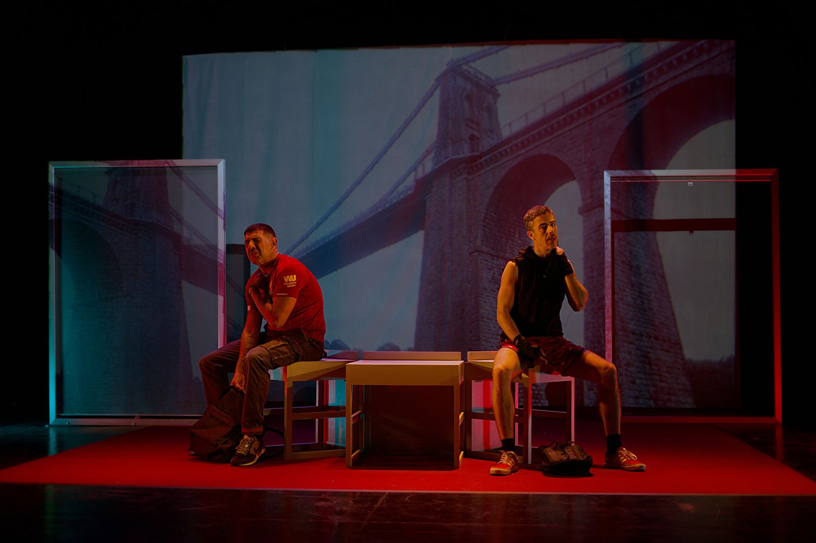 Antonio Hernández Centeno, autor e intérprete y Selu Fernández en un momento de 'El viaje'