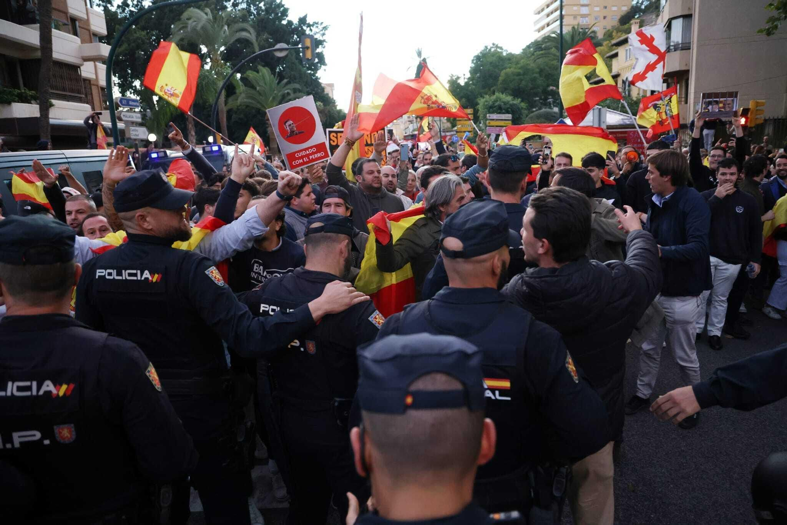 Las fotos de la protesta en Málaga contra Pedro Sánchez y la amnistía Las fotos de la protesta en Málaga contra Pedro Sánchez y la amnistía