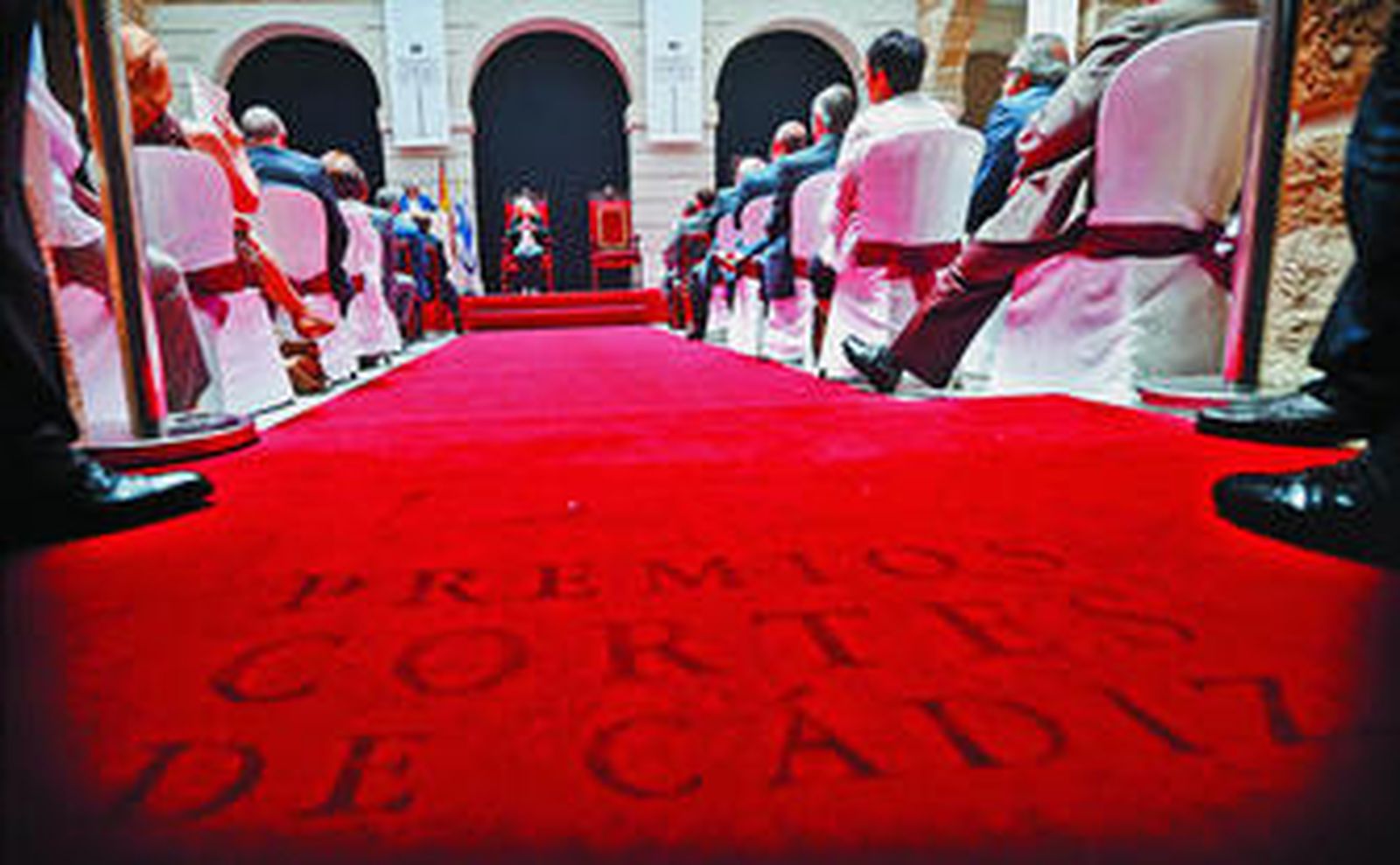 El patio de la Casa de Iberoamérica, la Cárcel Vieja, donde se celebró el acto de entrega del premio al presidente de Uruguay.