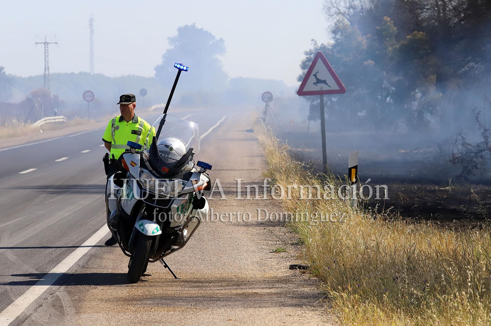 Imágenes del incendio en Doñana