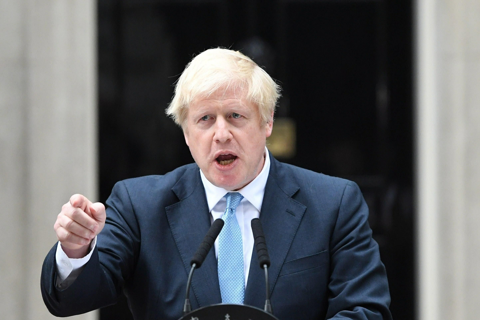 Boris Johnson, en la comparecencia en el 10 de Downing Street, este lunes