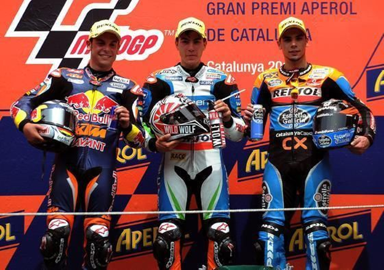 Las imágenes de la carrera de Moto3 del Gp de Cataluña.  Foto: AFP