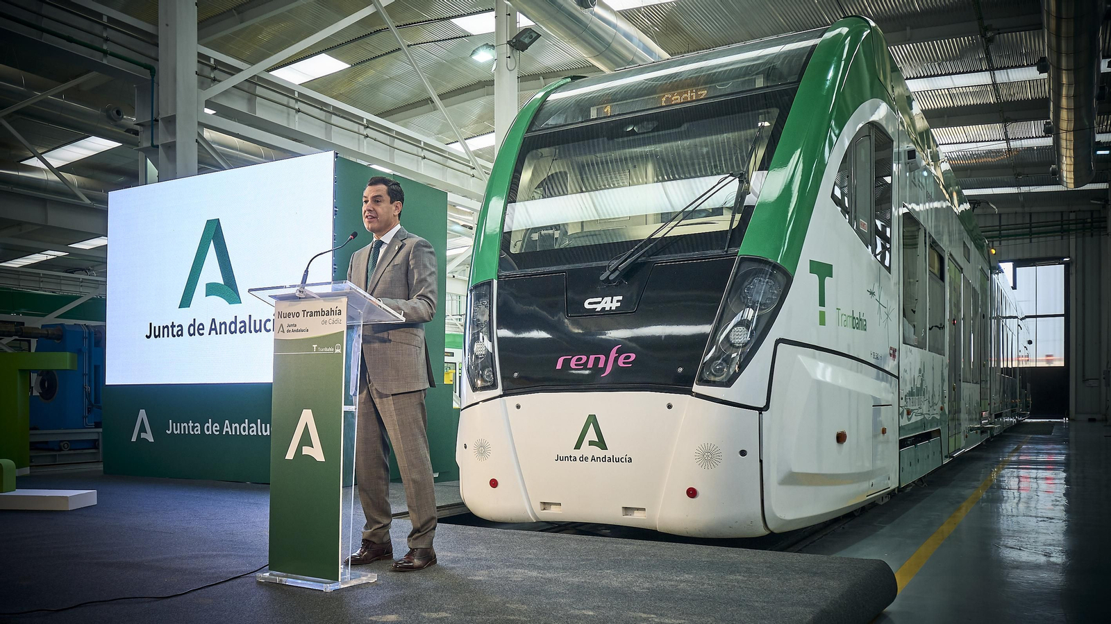 Viaje inaugural del tranvía Cádiz - Chiclana