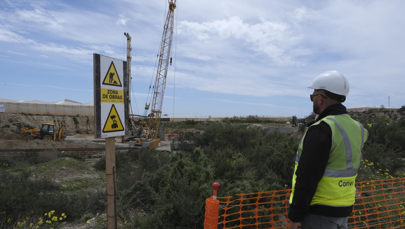 Imágenes de la visita a las obras del AVE en Almería.