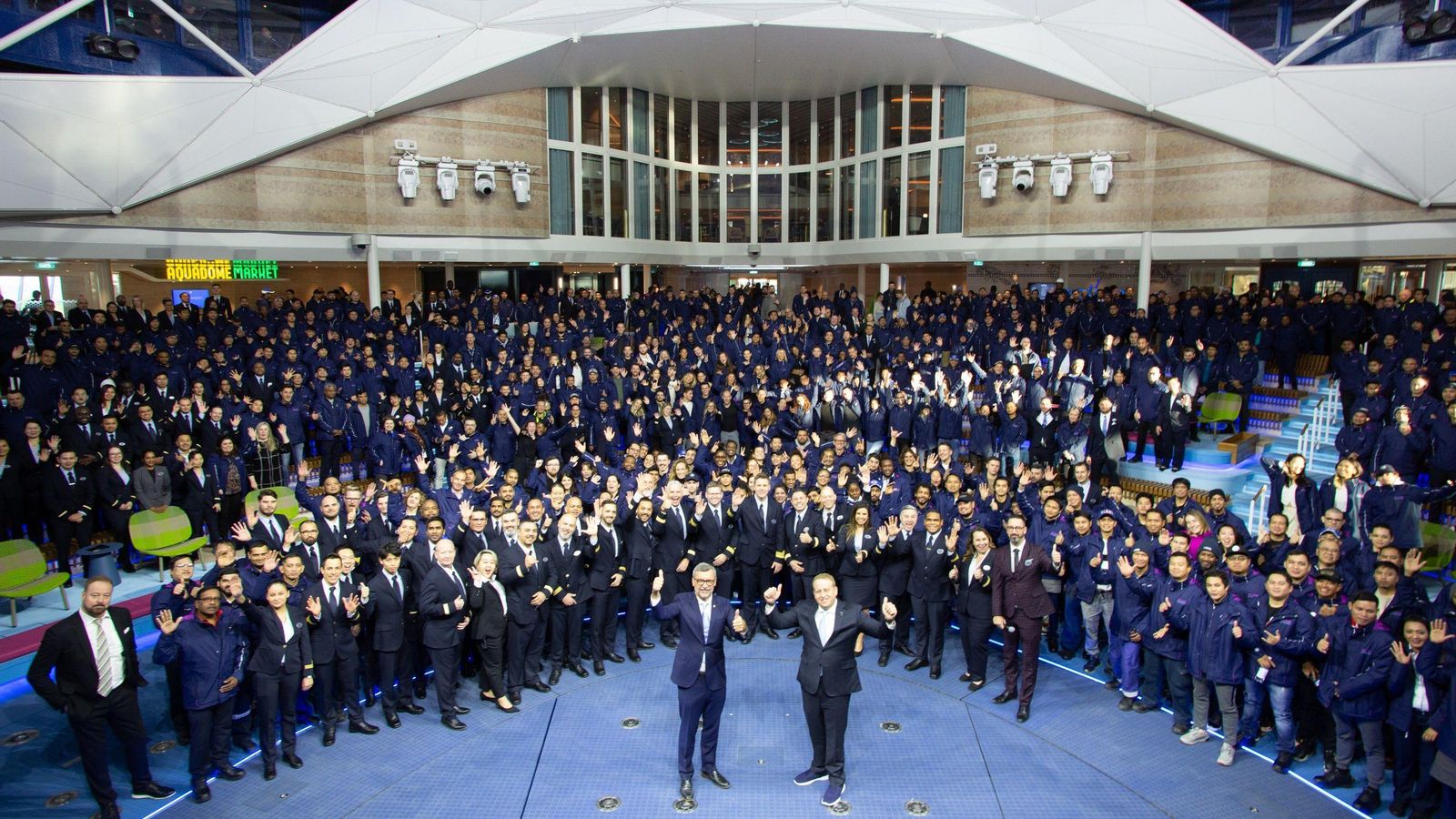 Acto oficial de la entrega del buque por parte del astillero finlandés