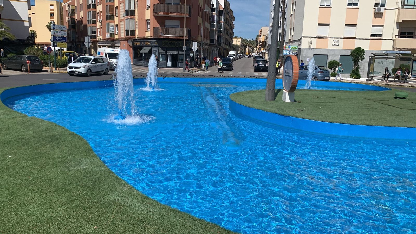 La fuente de la Plaza de la Noria, tras su puesta a punto.