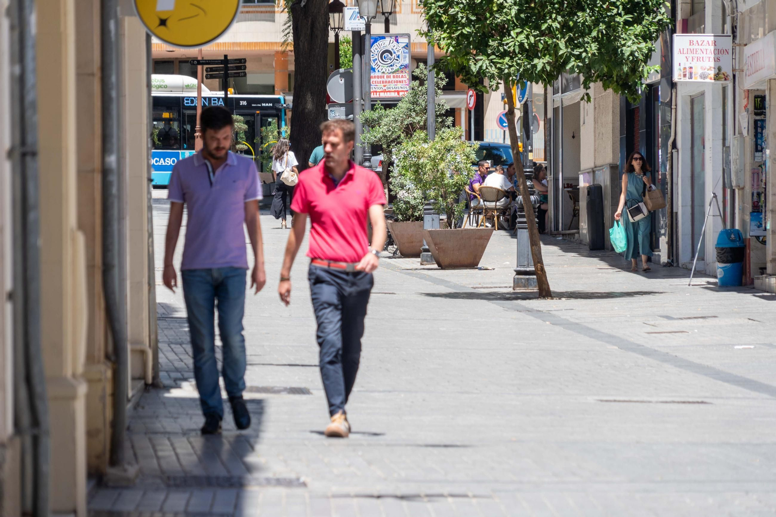 La Plaza Quintero Báez, espacio peatonal, arbolado y punto de encuentro urbano.