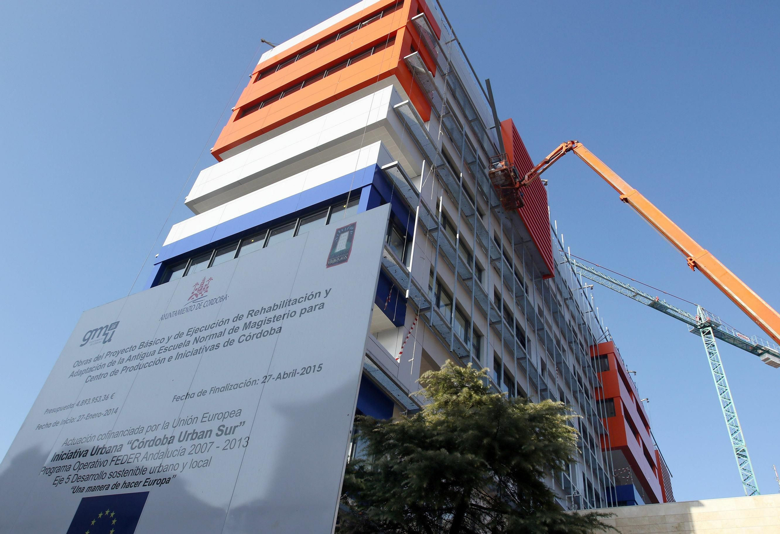 Obras de la Normal de Magisterio.