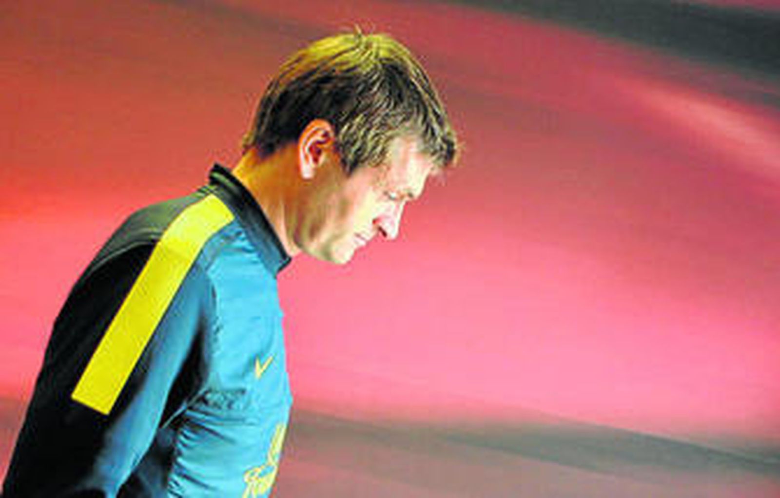 El técnico del Barcelona, Tito Vilanova, durante la rueda de prensa ofrecida ayer.