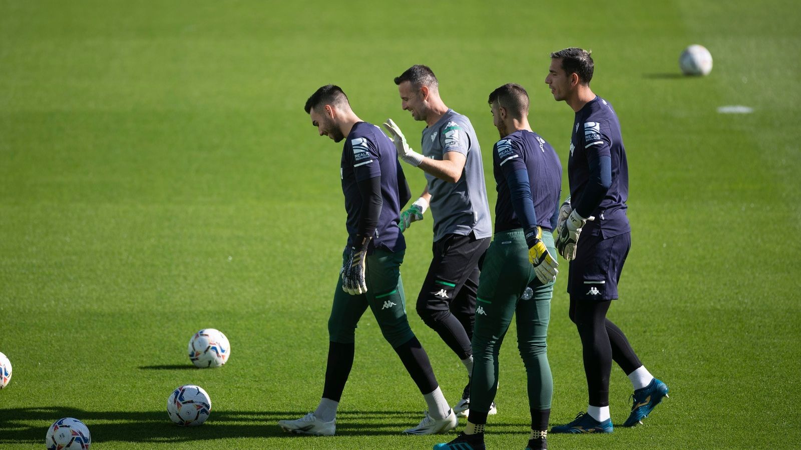 Dani Martín, en el entrenamiento de hoy.