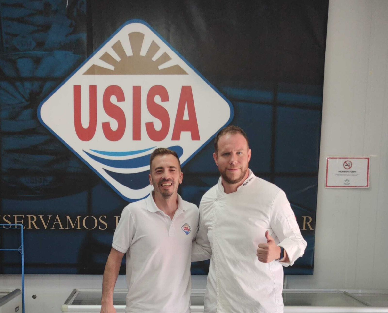 Sergio Baeza-Herrazti, Director de Marketing y Ángel Rivas, cocinero onubense y divulgador gastronómico