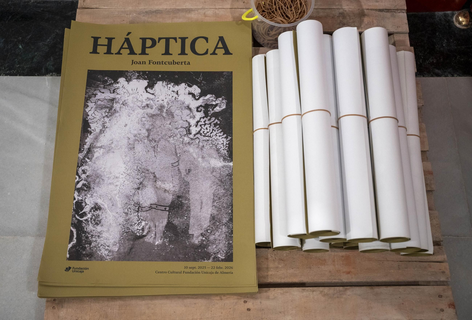 El comisario Sema D'Acosta y el artista Joan Fontcuberta presentan la exposición Háptica de la Fundación Unicaja