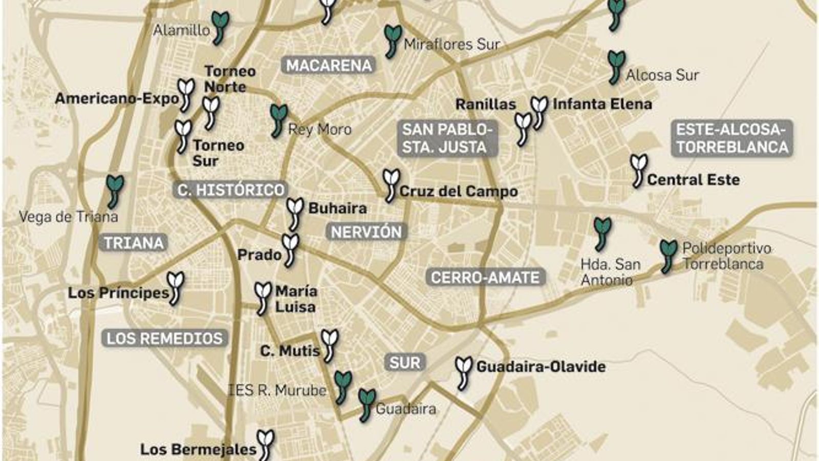 Infografía de la ampliación de la extensión de los huertos.