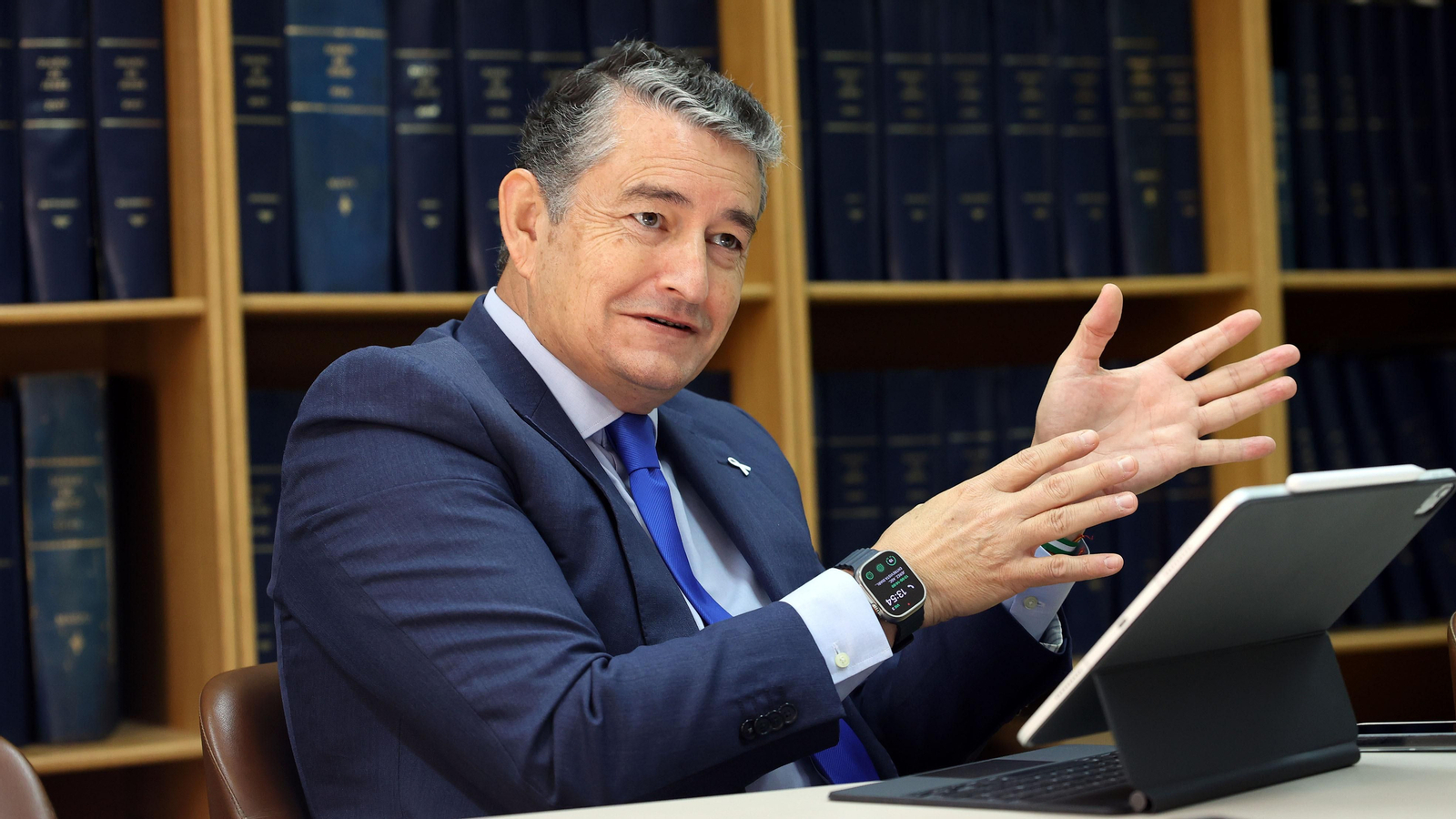 Antonio Sanz, durante la entrevista con Diario de Jerez.