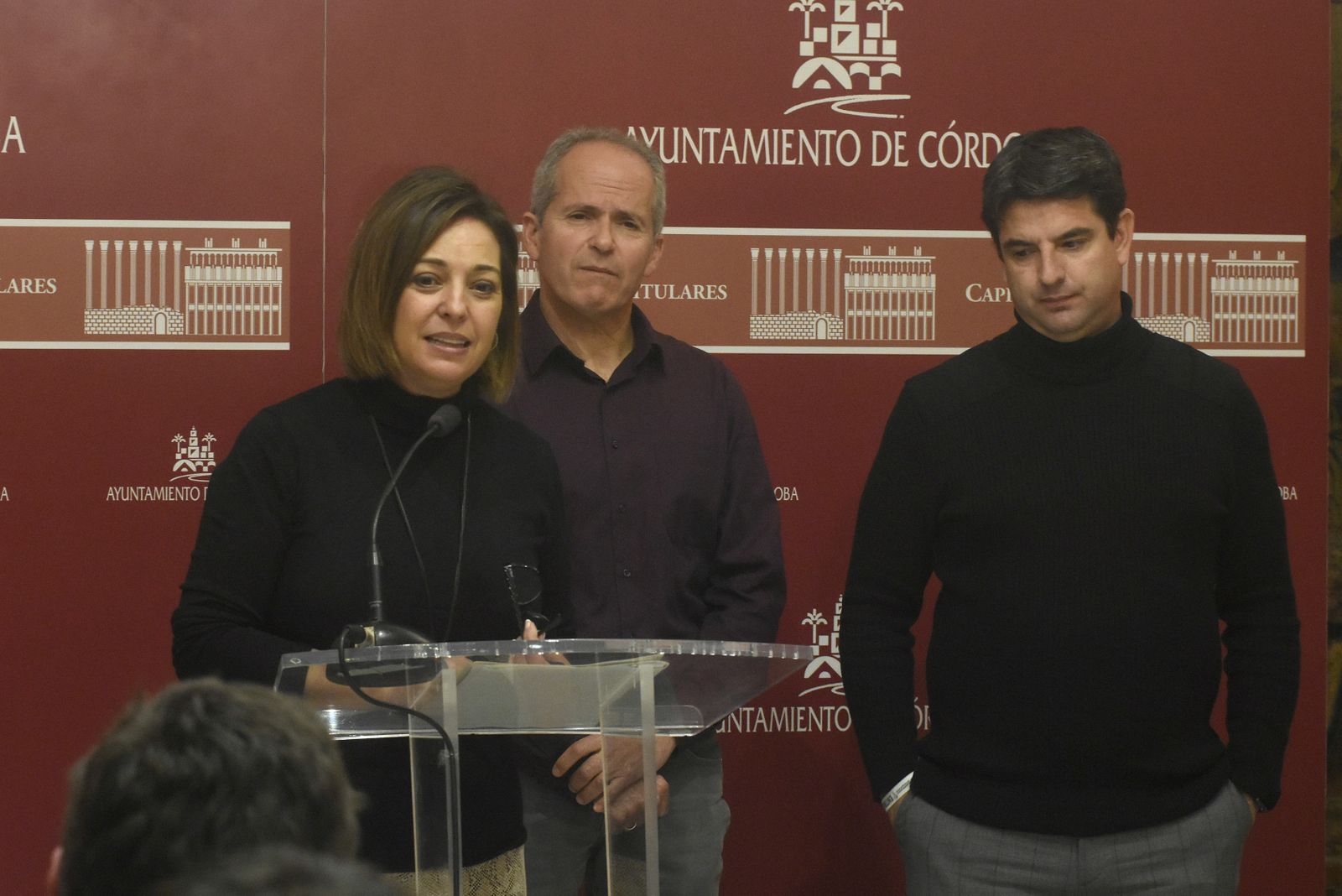 La alcaldesa, Isabel Ambrosio, durante la presentación de los presupuestos.