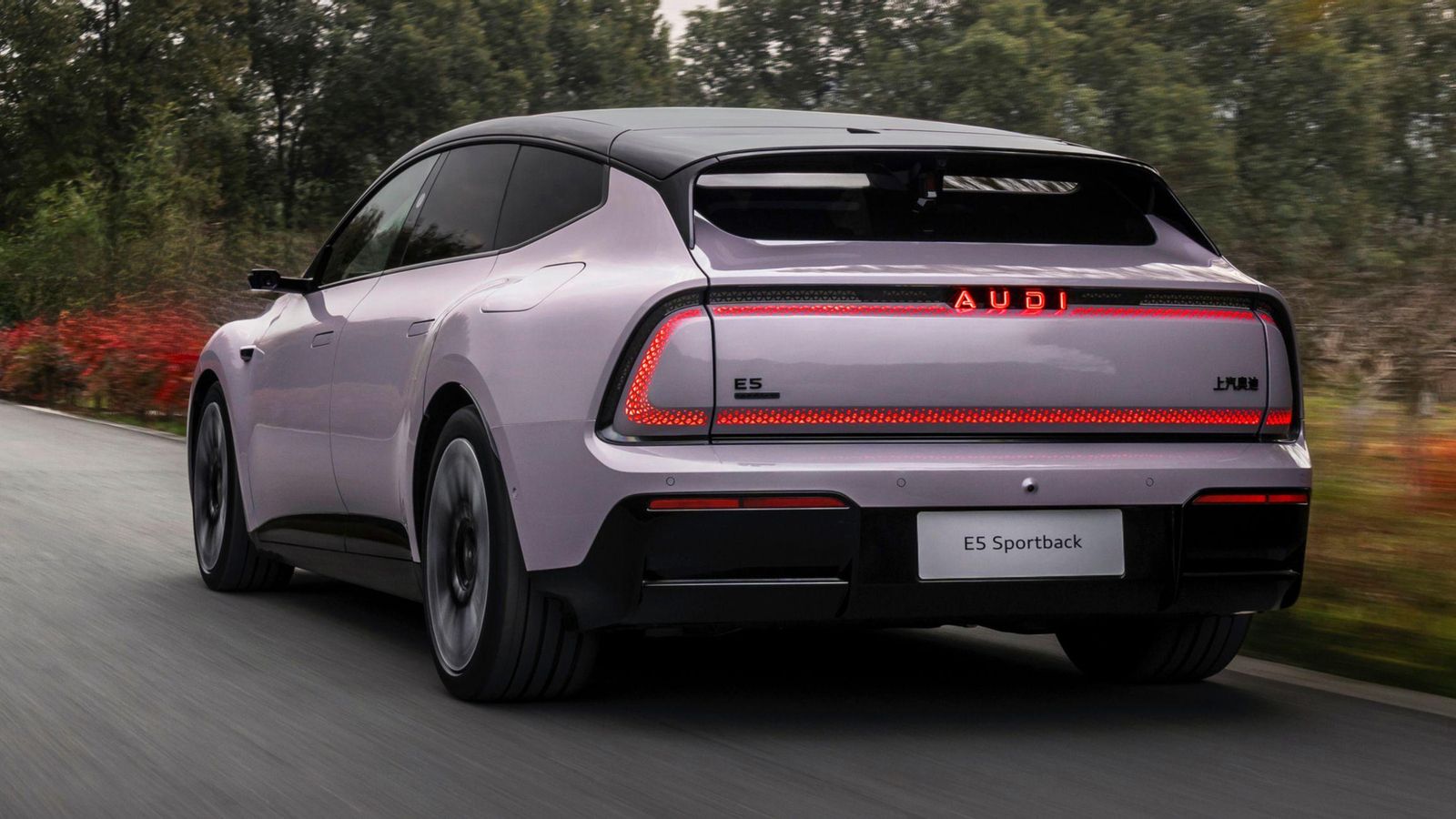 Su tamaño lo hace equivalente a un Audi A6 e-tron europeo. Las puertas laterales de este fastback están desprovistas de marcos.