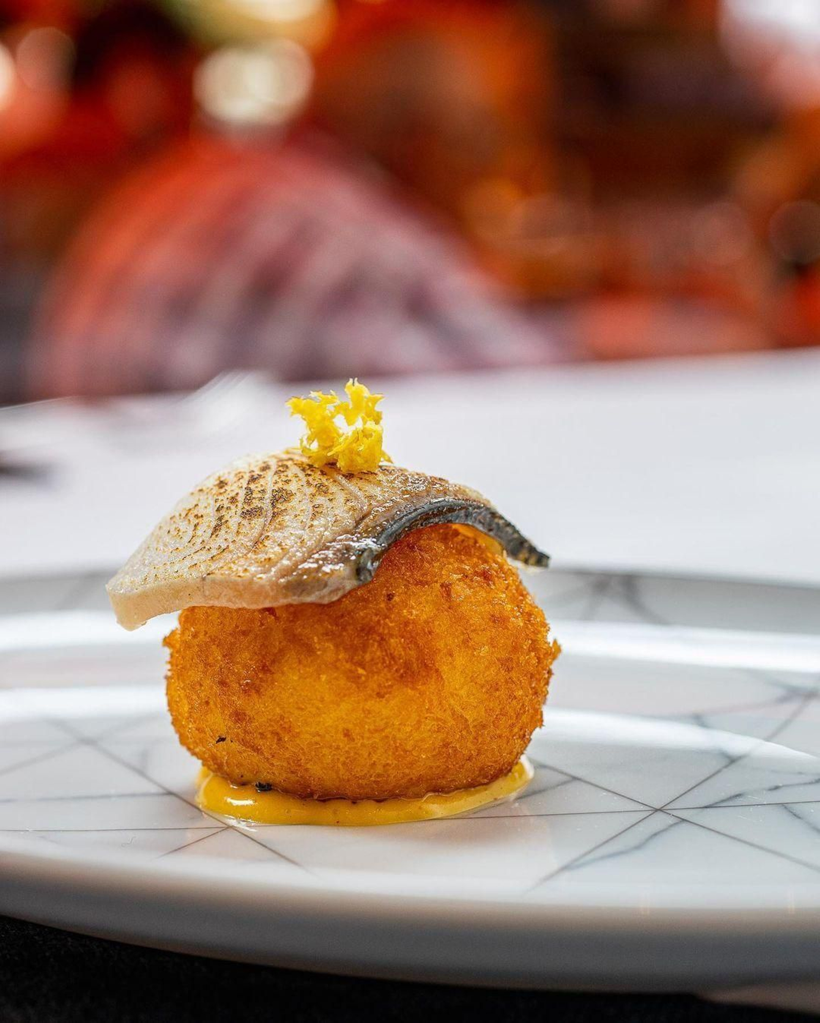 Croqueta de Espeto de Beluga.