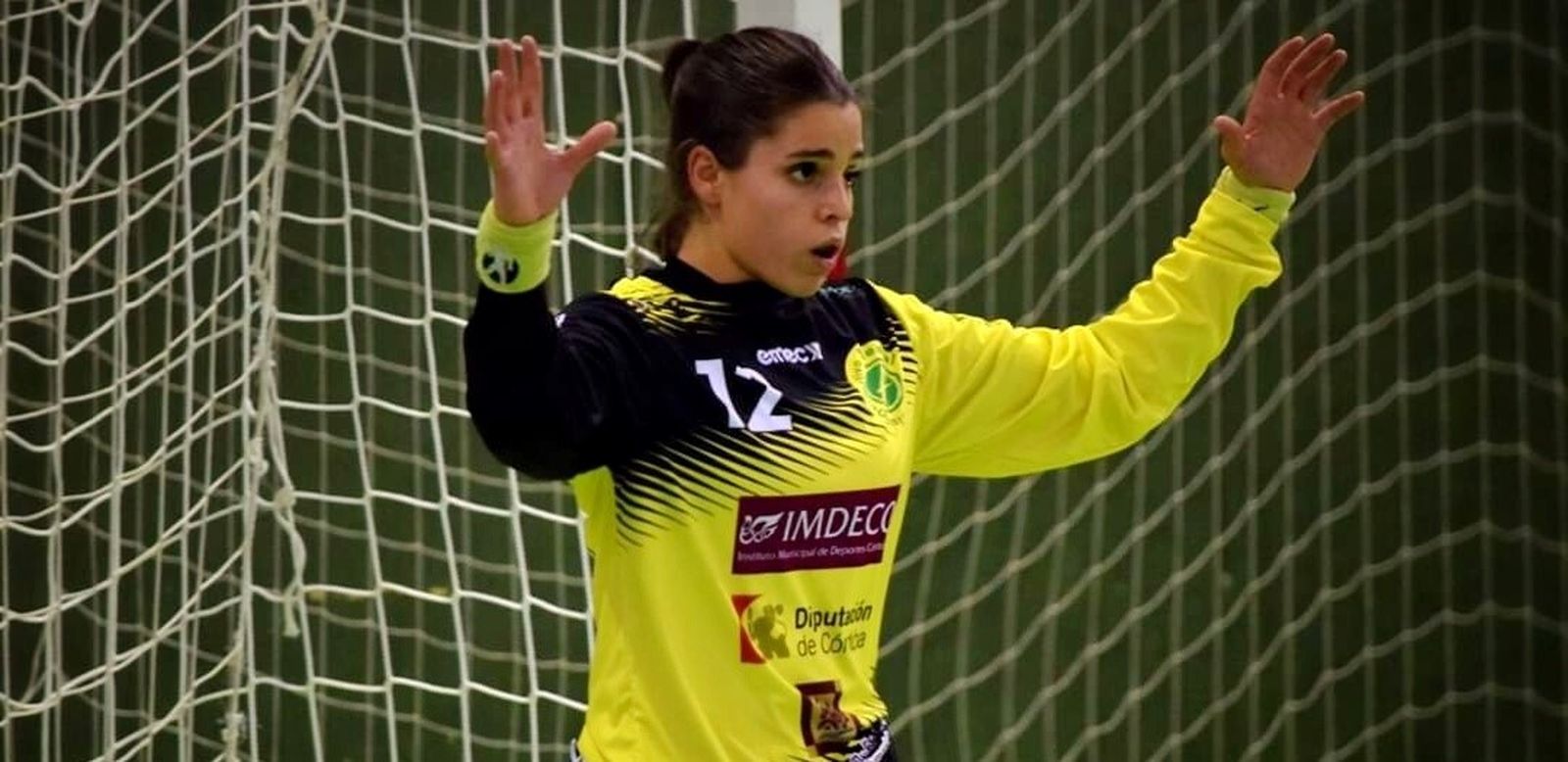 Amanda Valero, en un partido del pasado curso con el Adesal.