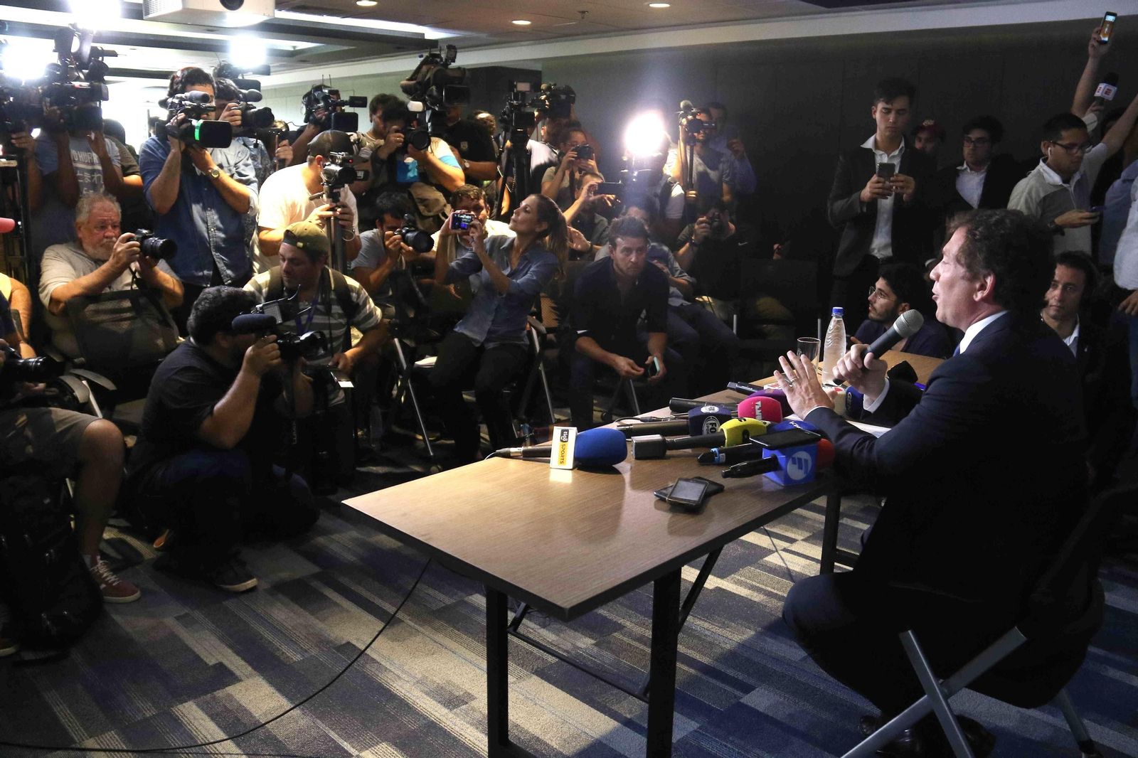 Rueda de prensa del presidente de Conmebol, Alejandro Domínguez