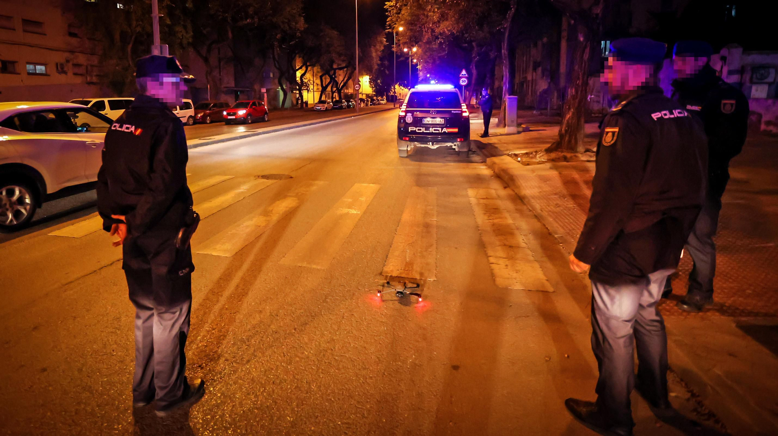 Fuerte dispositivo policial y  drones vigilan la Zona Sur de Jerez