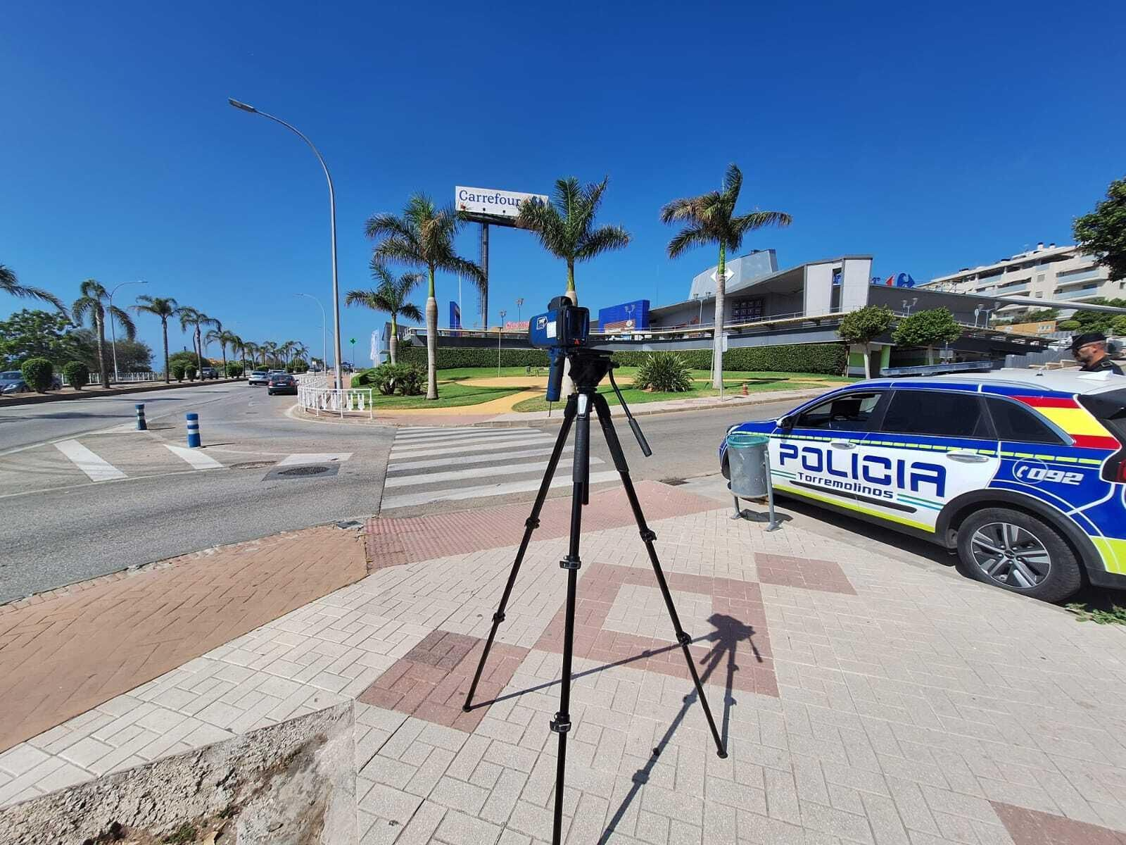 Un control de velocidad en Torremolinos en una imagen de archivo.