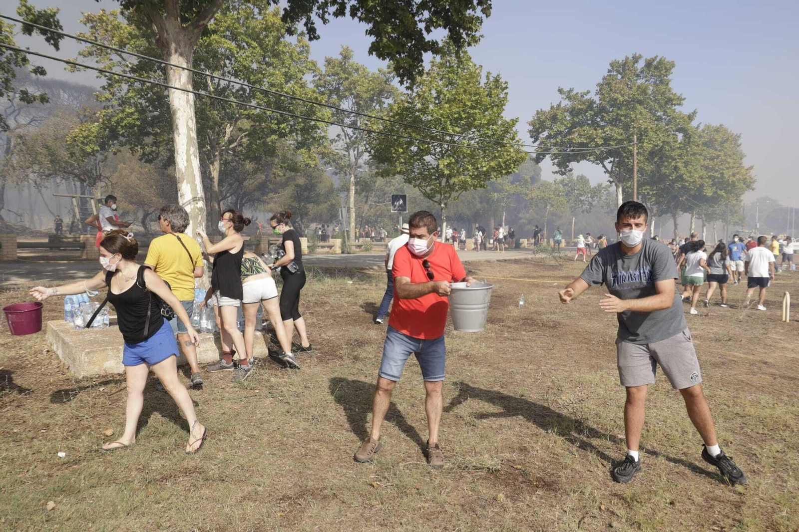 El fuego arrasa Las Canteras en Puerto Real