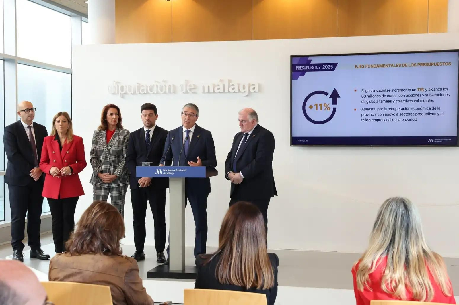 Un instante de la presentación de los presupuestos, este viernes Un instante de la presentación de los presupuestos, este viernes