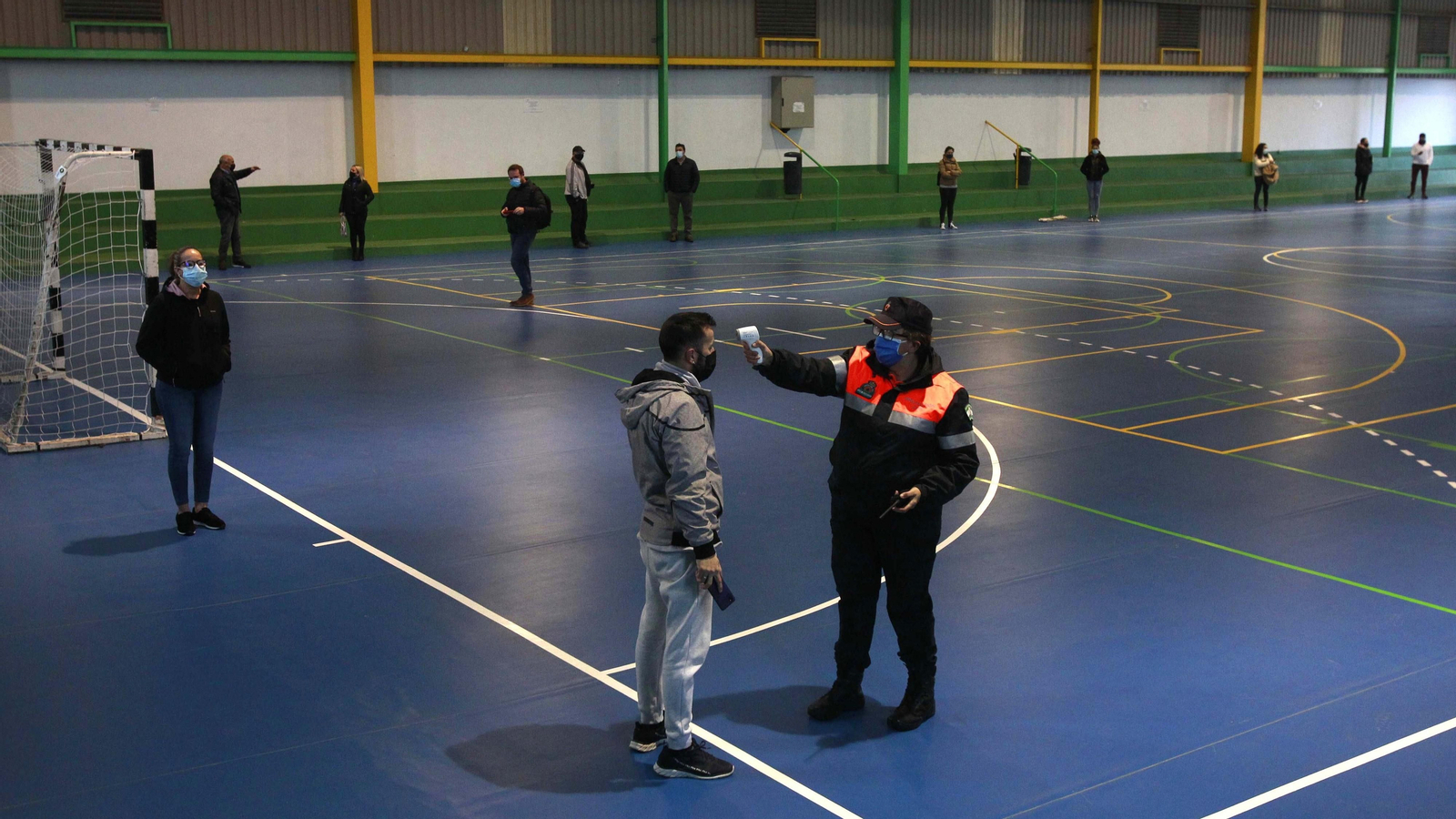 Cribado de coronavirus en Los Barrios, esta mañana