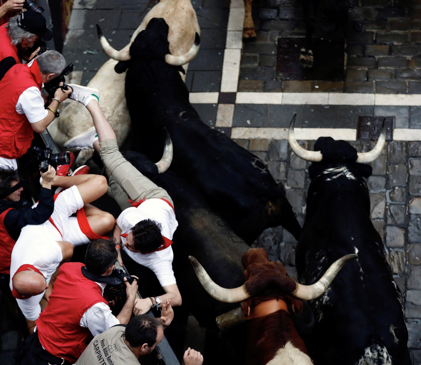 Las imágenes del primer encierro de los sanfermines 2018