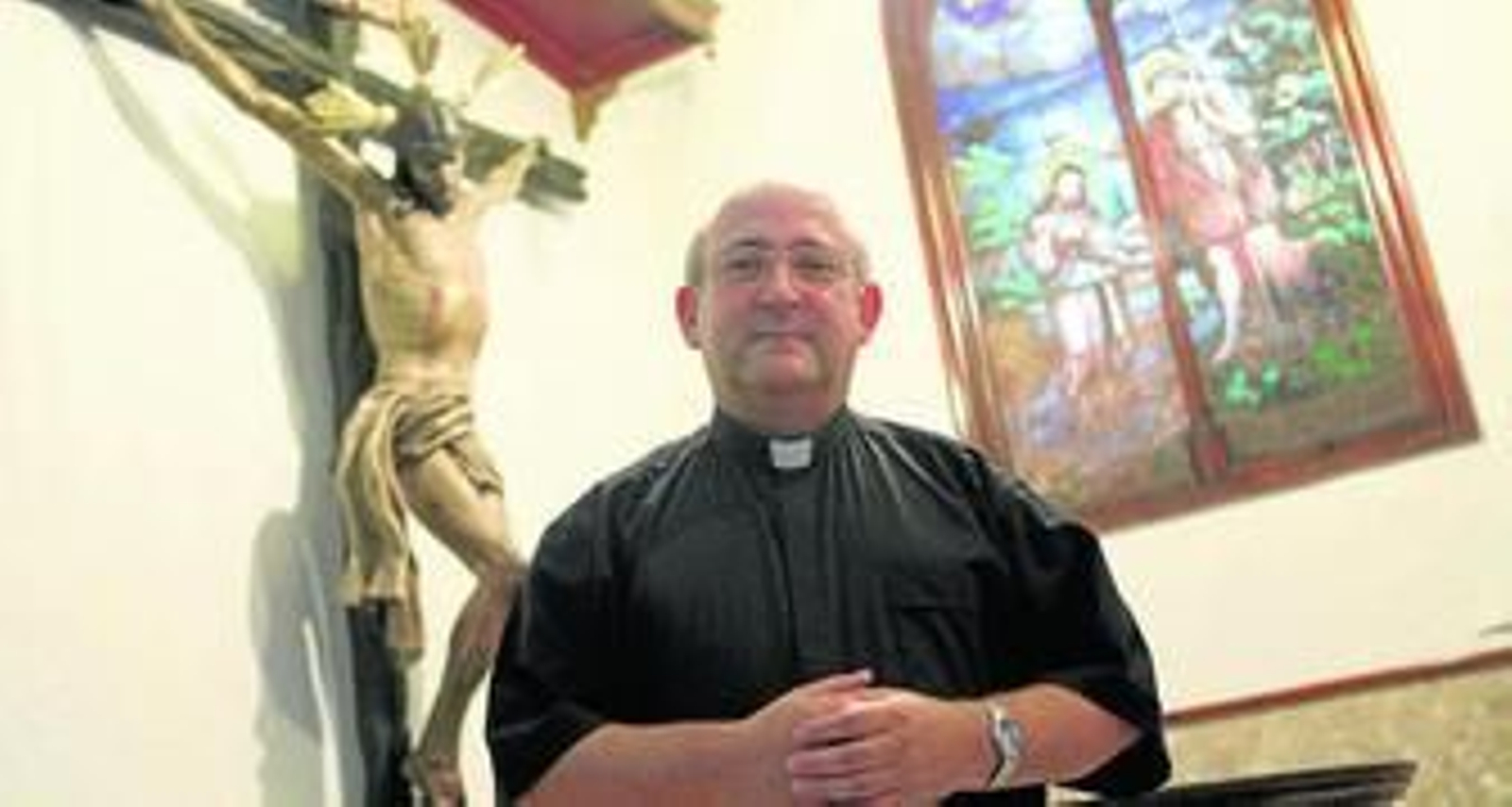 Óscar González Esparragosa, momentos antes de ser nombrado párroco en San Antonio.