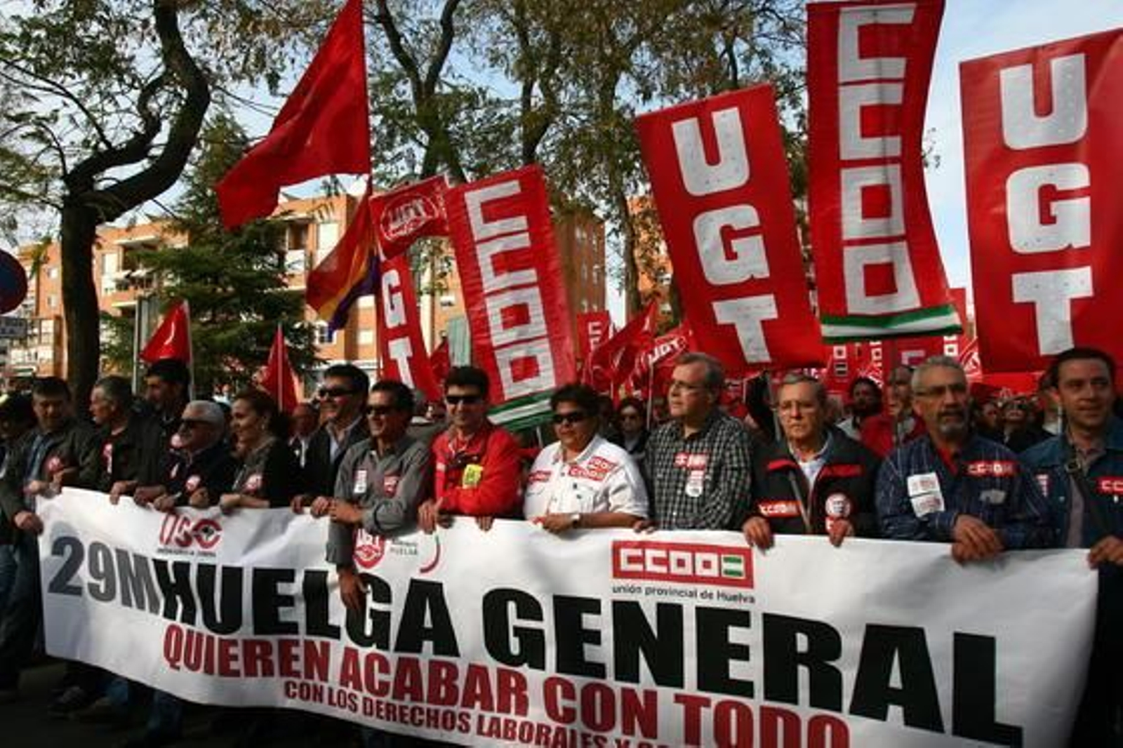 Las imágenes de la huelga general en Huelva