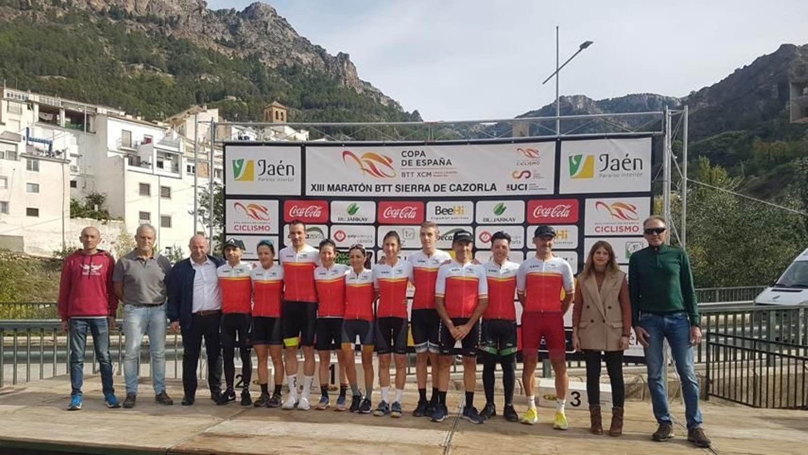 Foto de familia del podio de la pasada edición en Cazorla.