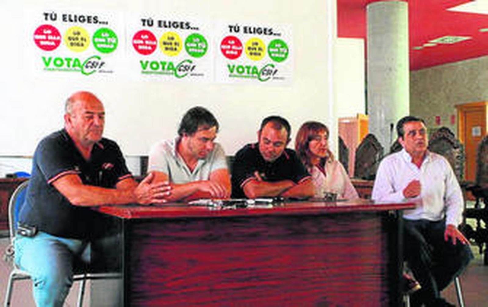 Los delegados del CSIF, en una rueda de prensa reciente.