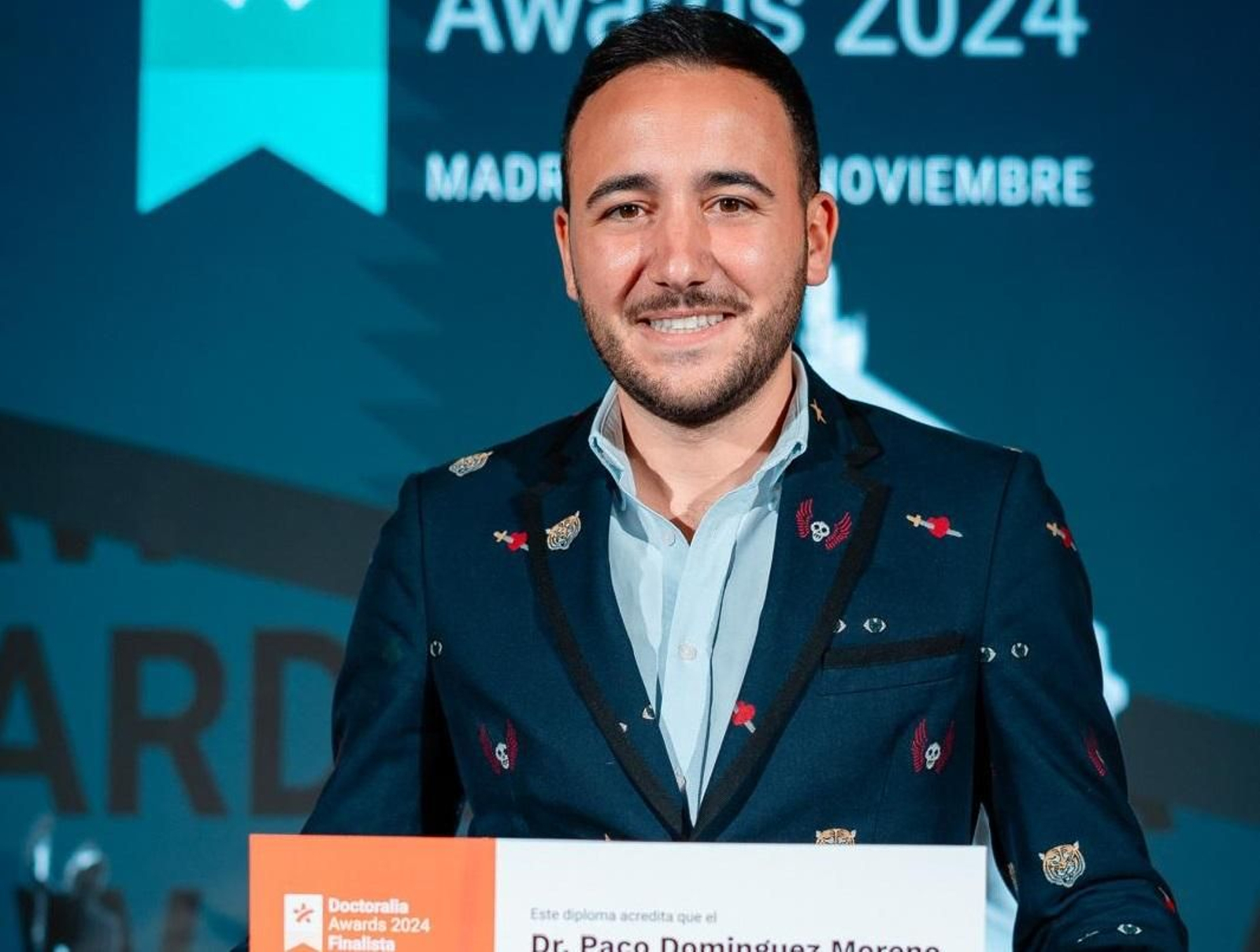 El odontólogo Paco Domínguez, en los Doctoralia Awards 2024.