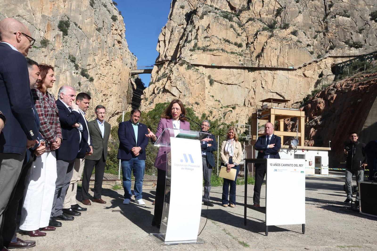 Comienzan las obras de ampliación del Caminito del Rey, en imágenes