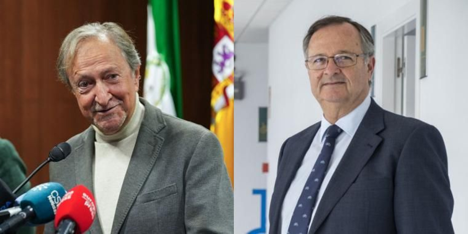 Paco Lobatón y Juan Manuel García de Lomas, que serán homenajeados por la Cofradía Gastronómica Los Esteros en San Fernando