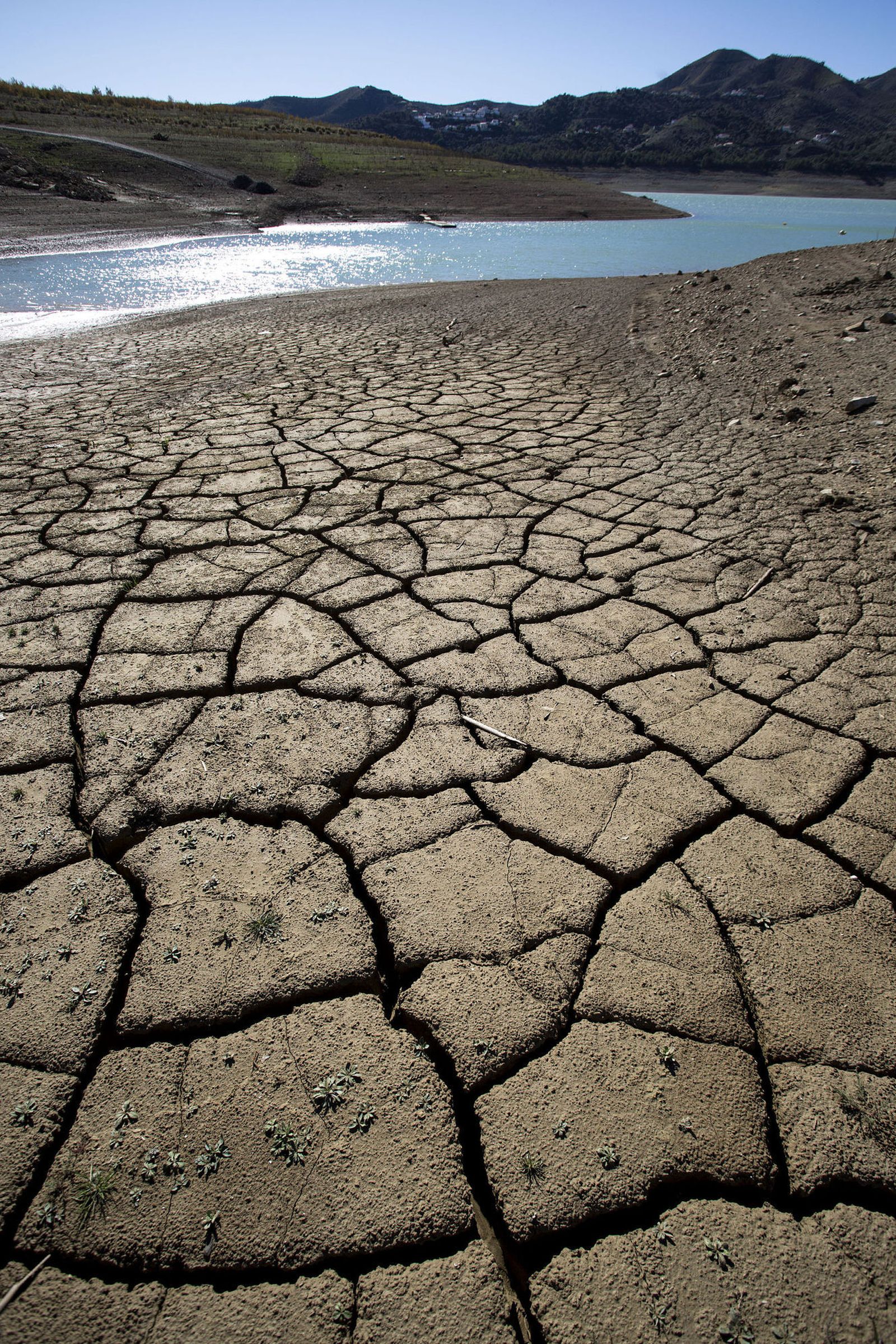 El pantano de la Viñuela.